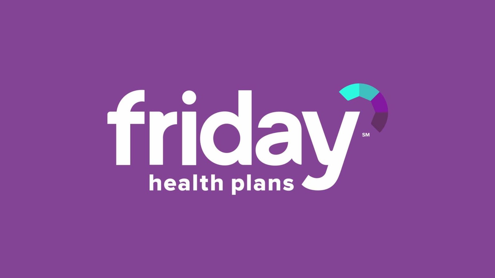 Friday Health plans logo, on a purple background.