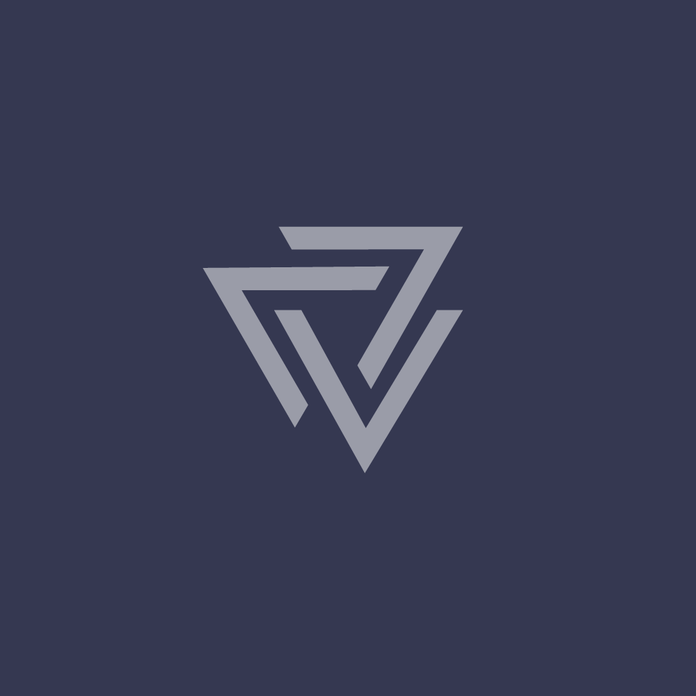 A tonal version of the Vestar logo on a dark blue ground.